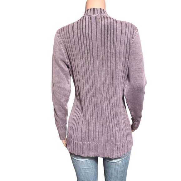 Pulp V neck knit fleece mix pullover raisin sweater top M - Picture 2 of 7